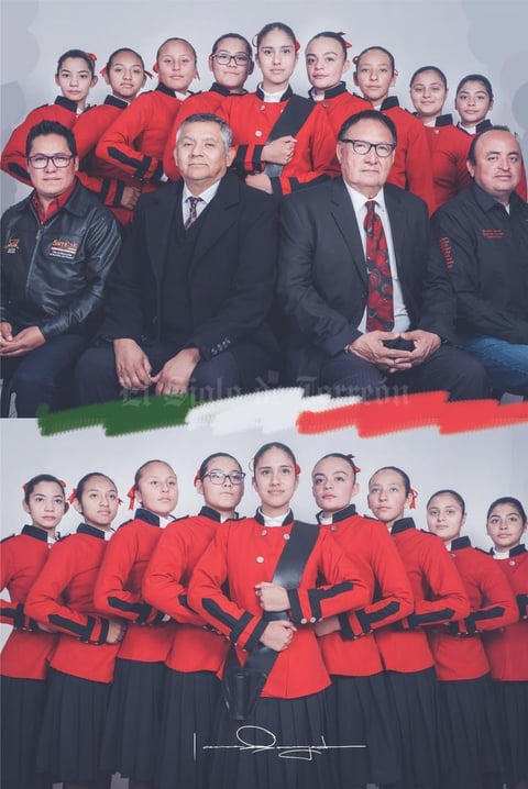 08032020 Ganadoras del primer lugar del concurso de Escoltas de Banderas de la copa BAC en la Ciudad de Parras de la Fuente, Coahuila.