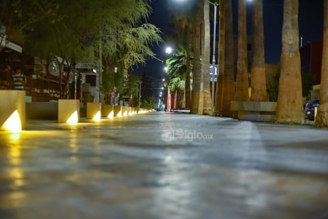 El Paseo Morelos, uno de los puntos de la ciudad que regularmente registran gran “movimiento” los fines de semana, lució prácticamente solo debido a la contingencia por el COVID-19; solo se observó a una o dos personas caminando o sentadas en las bancas de concreto.