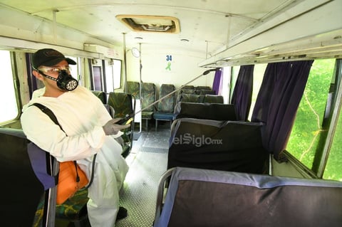 Buscan evitar propagación del coronavirus en transporte público de Gómez y Lerdo