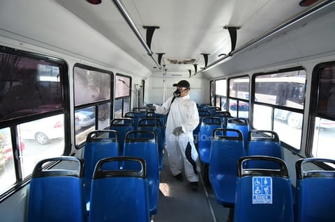 Buscan evitar propagación del coronavirus en transporte público de Gómez y Lerdo