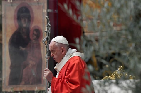 El Papa Francisco encabezó la ceremonia en el Vaticano.