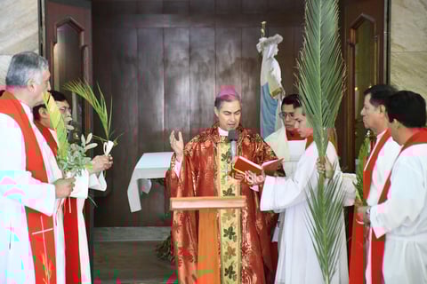 Semana santa domingo de ramos 


 Obispo Luis Martín barraza celebración de misa