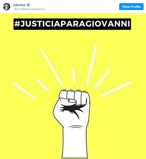 Famosos exigen justicia por la muerte de Giovanni López