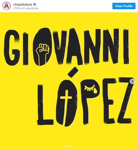 Famosos exigen justicia por la muerte de Giovanni López