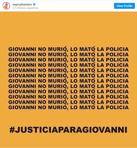 Famosos exigen justicia por la muerte de Giovanni López