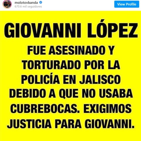 Famosos exigen justicia por la muerte de Giovanni López