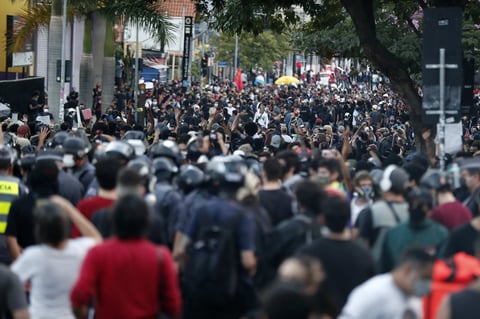 Realizan protesta en Brasil contra gobierno de Jair Bolsonaro