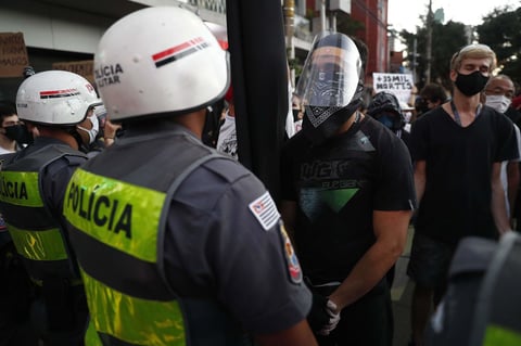 Realizan protesta en Brasil contra gobierno de Jair Bolsonaro