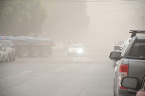Varias colonias de Torreón fueron azotadas por la nube de polvo.
