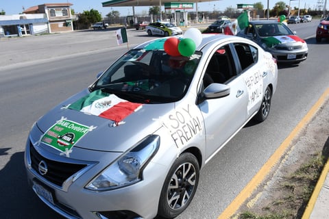 En su movilización, lanzaron consignas contra el mandatario.