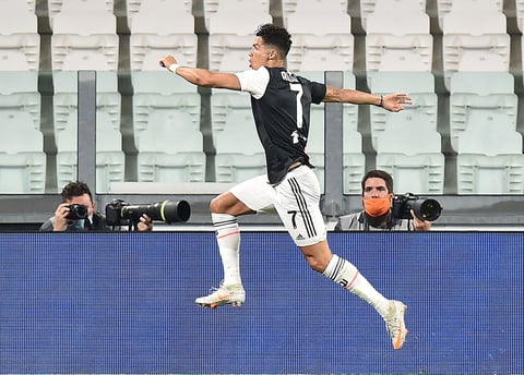 Cristiano Ronaldo fue autor de dos goles en la victoria sobre Lazio 