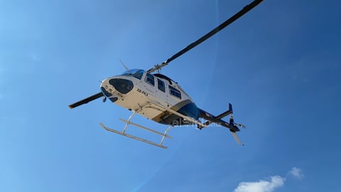 Un helicóptero de la Secretaría de Seguridad Pública del Estado realizó recorridos de reconocimiento por lo largo y ancho del paso del caudal, donde observaron los puntos donde se requería apoyo.