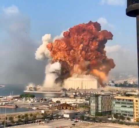Fuertes daños materiales provocó una explosión en la capital de Líbano