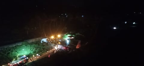 El avión se salió de la pista.