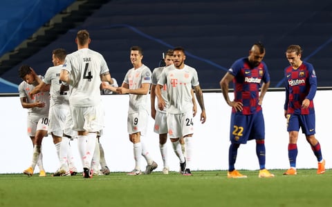 Bayern Múnich golea al Barcelona en los 'cuartos' de la Champions League