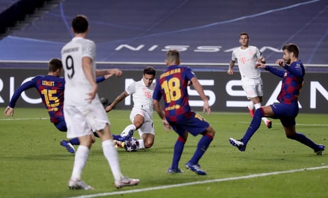 Bayern Múnich golea al Barcelona en los 'cuartos' de la Champions League