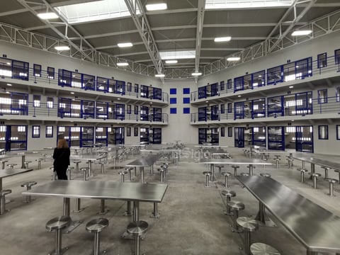 Reclusión. Así son las celdas que ocuparán las personas privadas de su libertad, con sus respectivos espacios de baño y aseo. Cuenta con dos naves industriales, una puede ser dividida en tres y la otra en dos, para asentar talleres.