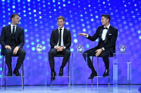 De todos ellos el más importante fue el de mejor jugador, que recayó en el delantero polaco Robert Lewandowsk