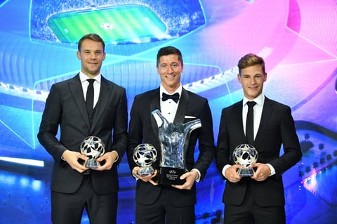 De todos ellos el más importante fue el de mejor jugador, que recayó en el delantero polaco Robert Lewandowsk