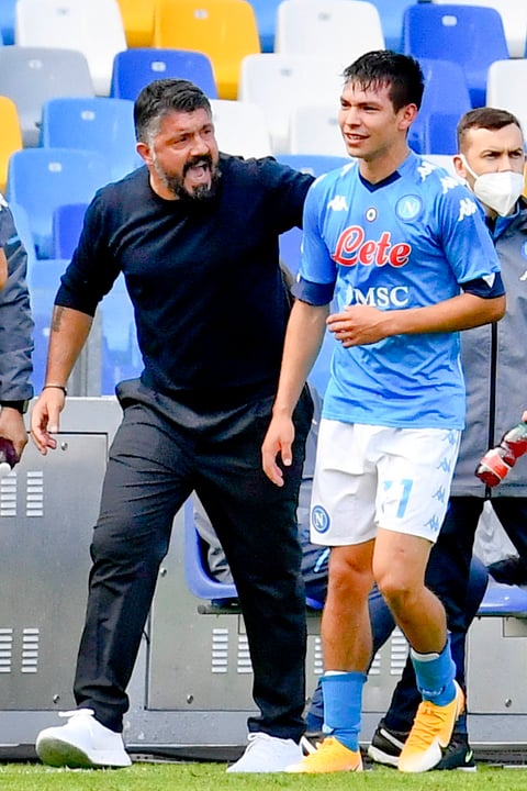El delantero mexicano sumó su tercer partido como titular en el actual torneo de Serie A 
