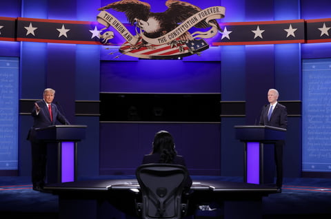 El último debate previo a las elecciones presidenciales de EUA entre Donald Trump y Joe Biden