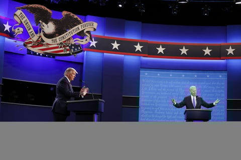 El último debate previo a las elecciones presidenciales de EUA entre Donald Trump y Joe Biden