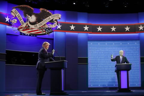 El último debate previo a las elecciones presidenciales de EUA entre Donald Trump y Joe Biden