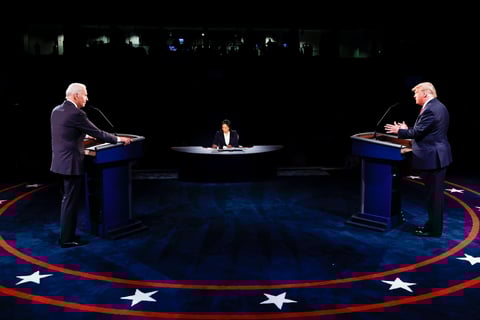El último debate previo a las elecciones presidenciales de EUA entre Donald Trump y Joe Biden
