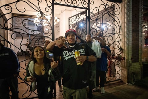 Invadieron las calles de California para mostrar su alegría de obtener la Serie Mundial 