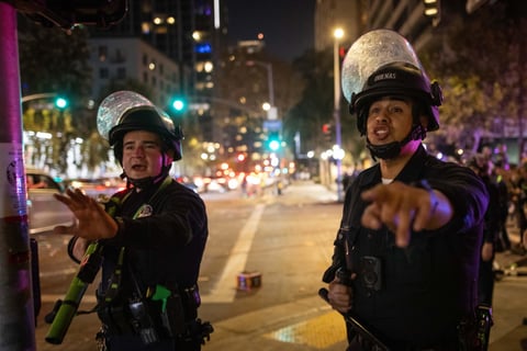 Invadieron las calles de California para mostrar su alegría de obtener la Serie Mundial 