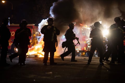 Invadieron las calles de California para mostrar su alegría de obtener la Serie Mundial 