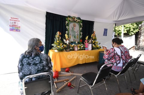 Mantienen tradición de reliquia a San Judas Tadeo durante pandemia en Torreón