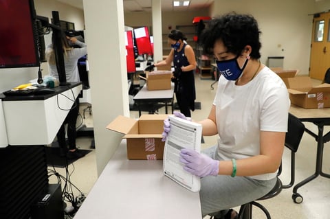 Imágenes de la histórica jornada electoral en Estados Unidos