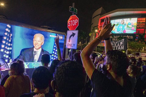 Joe Biden da su primer mensaje como presidente electo de los Estados Unidos