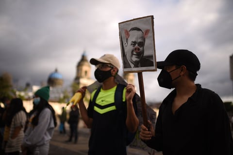Protestan nuevamente contra el presidente y el Congreso de Guatemala