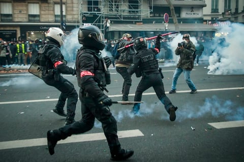La manifestación partió de la céntrica Plaza de la República hacia la de Bastilla