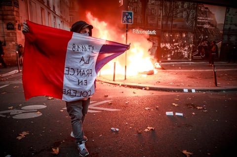 La manifestación partió de la céntrica Plaza de la República hacia la de Bastilla