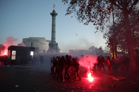 La manifestación partió de la céntrica Plaza de la República hacia la de Bastilla