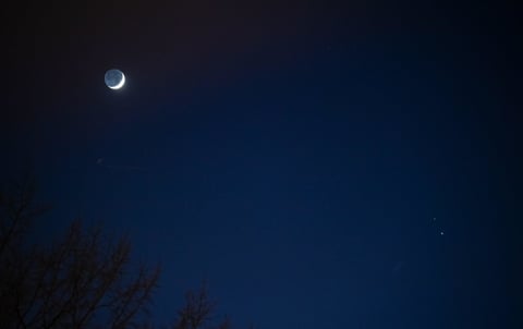 Así se ve la 'estrella de Belén', alineación entre Júpiter y Saturno