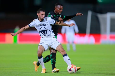 Pumas vence a Santos Laguna con gol de Juan Ignacio Dinenno