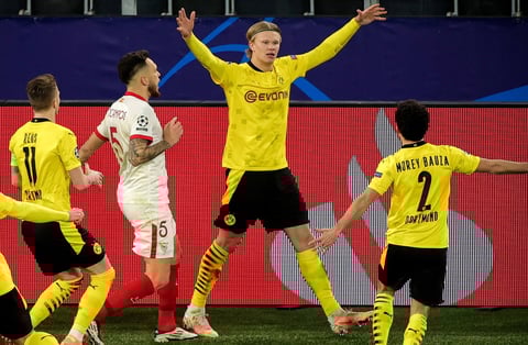 Dos goles de Haaland sellan la eliminatoria del Sevilla en Champions