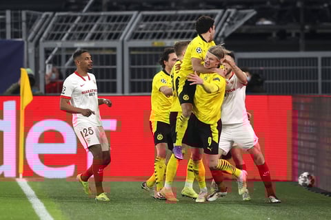 Dos goles de Haaland sellan la eliminatoria del Sevilla en Champions
