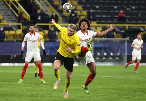 Dos goles de Haaland sellan la eliminatoria del Sevilla en Champions