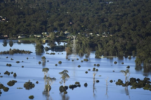 Inundaciones en Australia no frenan boda de pareja