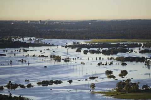 Inundaciones en Australia no frenan boda de pareja