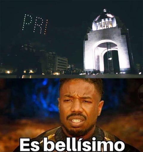 Proyectan la 'PRIseñal' en CDMX; los memes no se hacen esperar