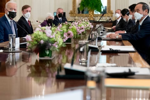 Joe Biden recibe a Yoshihide Suga para hablar de China y Corea del Norte