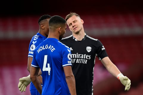 Con error de Bernd Leno, Arsenal cae ante el Everton