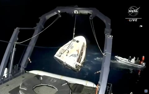 Vuelve a la Tierra nave de SpaceX con cuatro astronautas