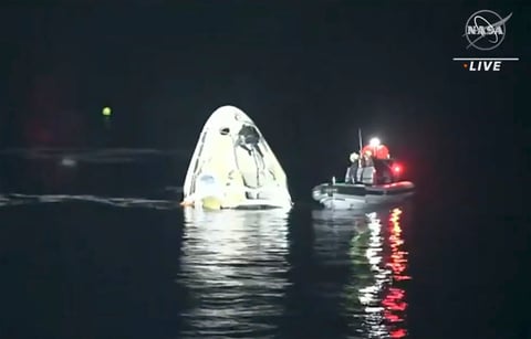 Vuelve a la Tierra nave de SpaceX con cuatro astronautas